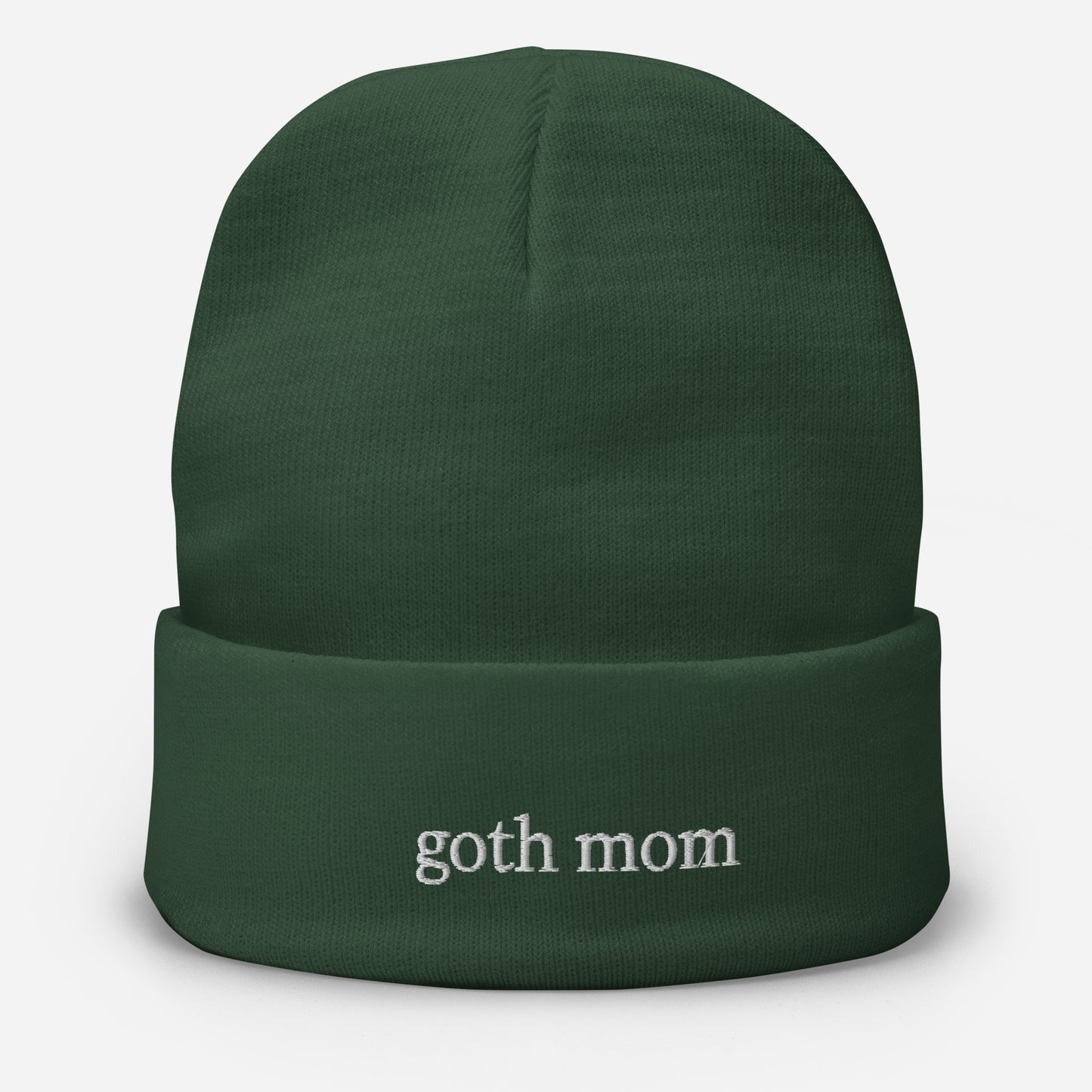 Goth Mom Embroidered Beanie