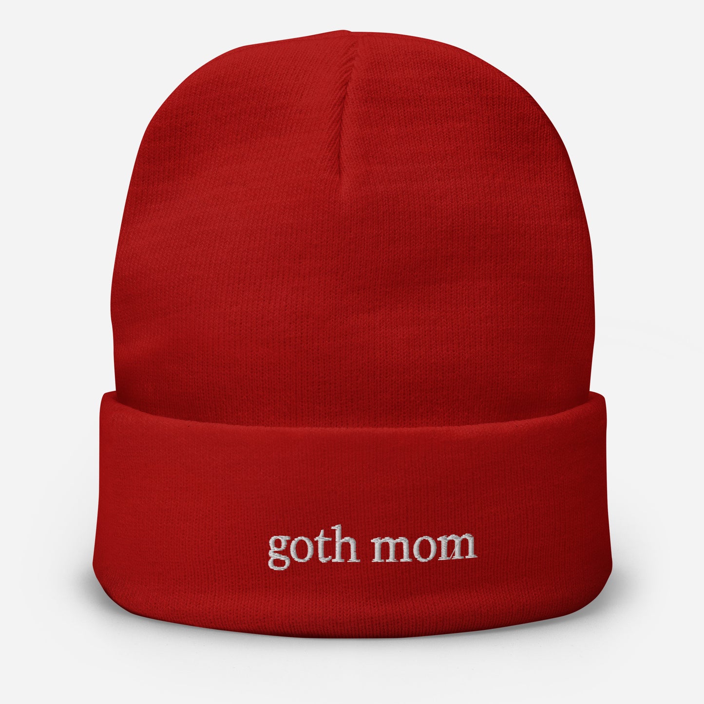Goth Mom Embroidered Beanie