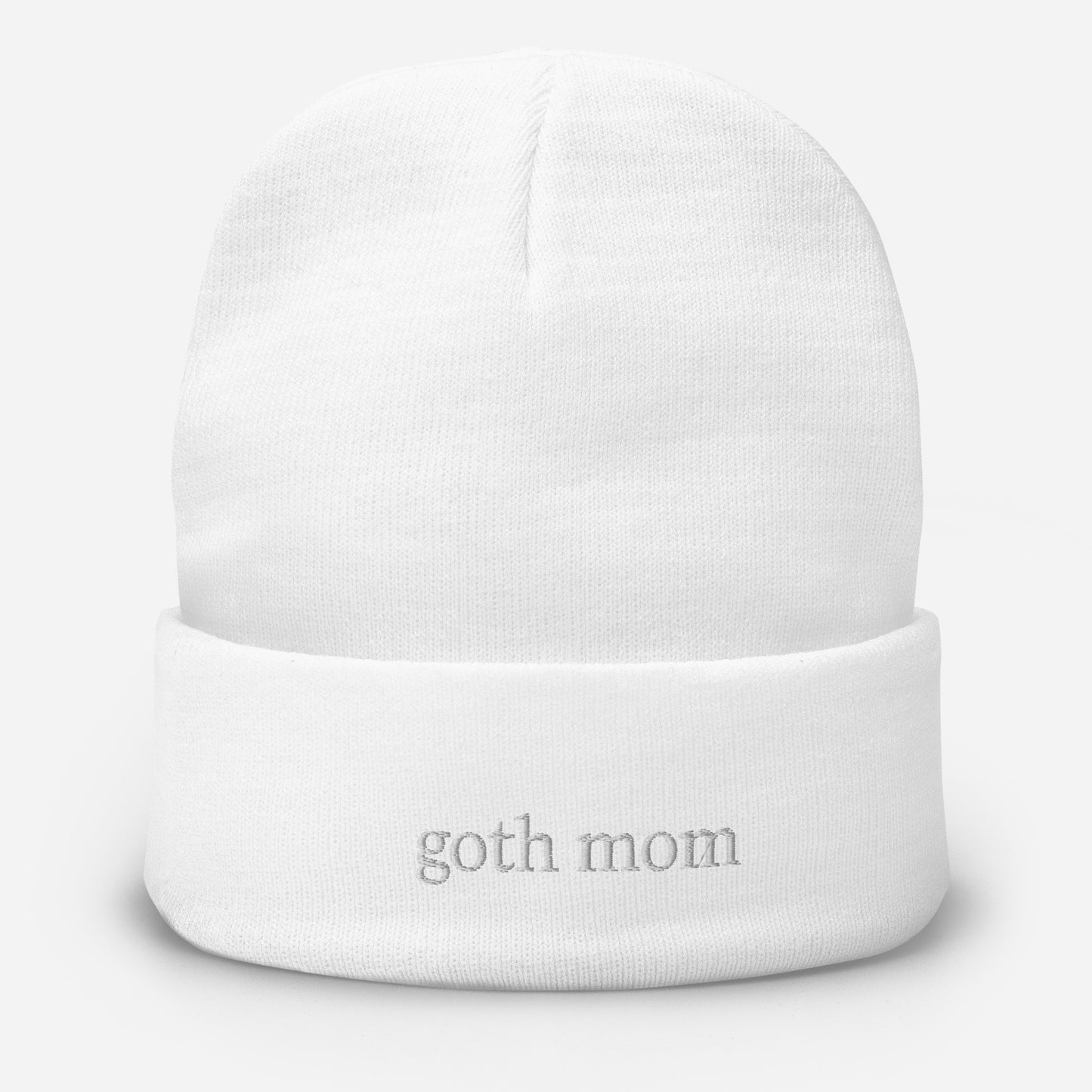 Goth Mom Embroidered Beanie
