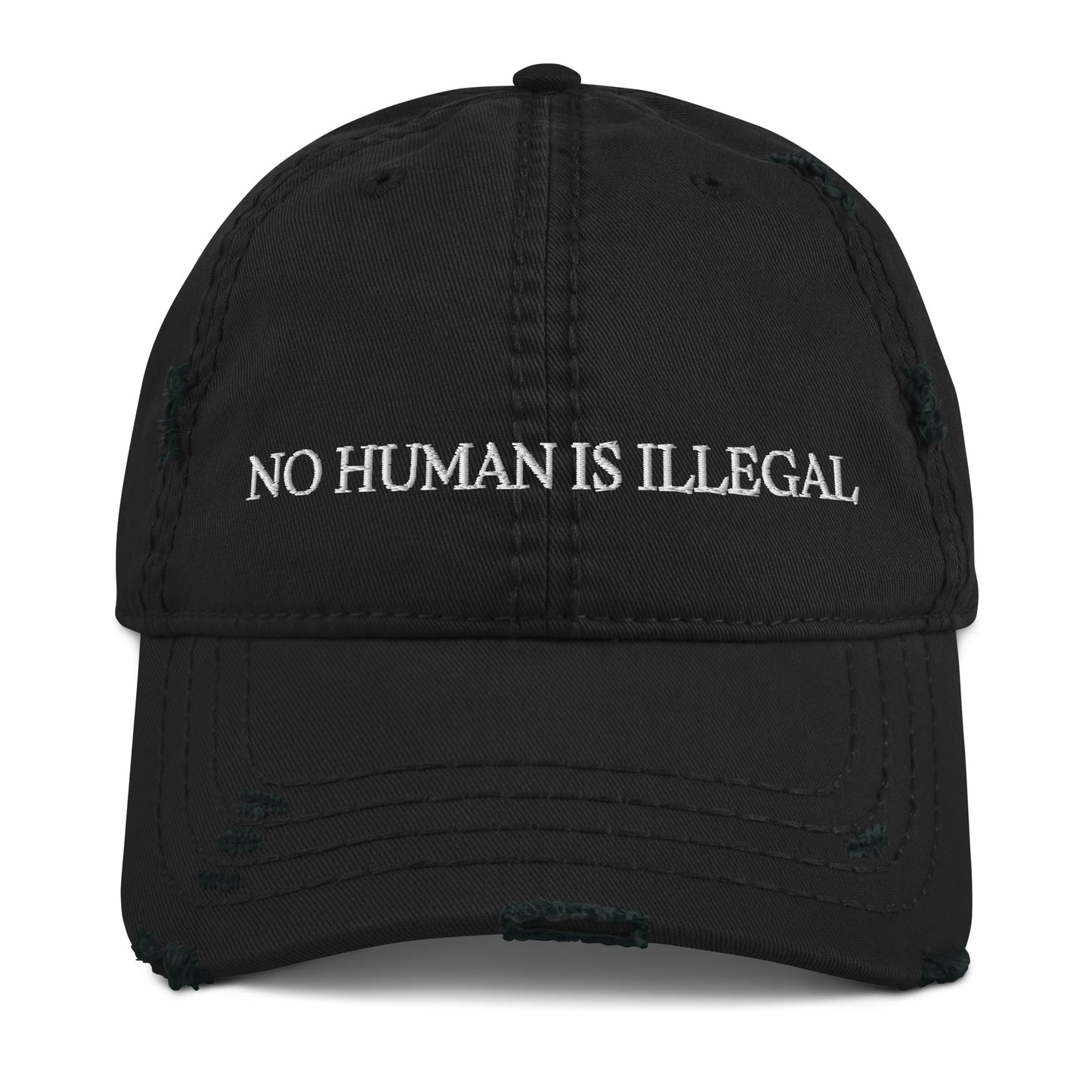 No Human Is Illegal Distressed Dad Hat