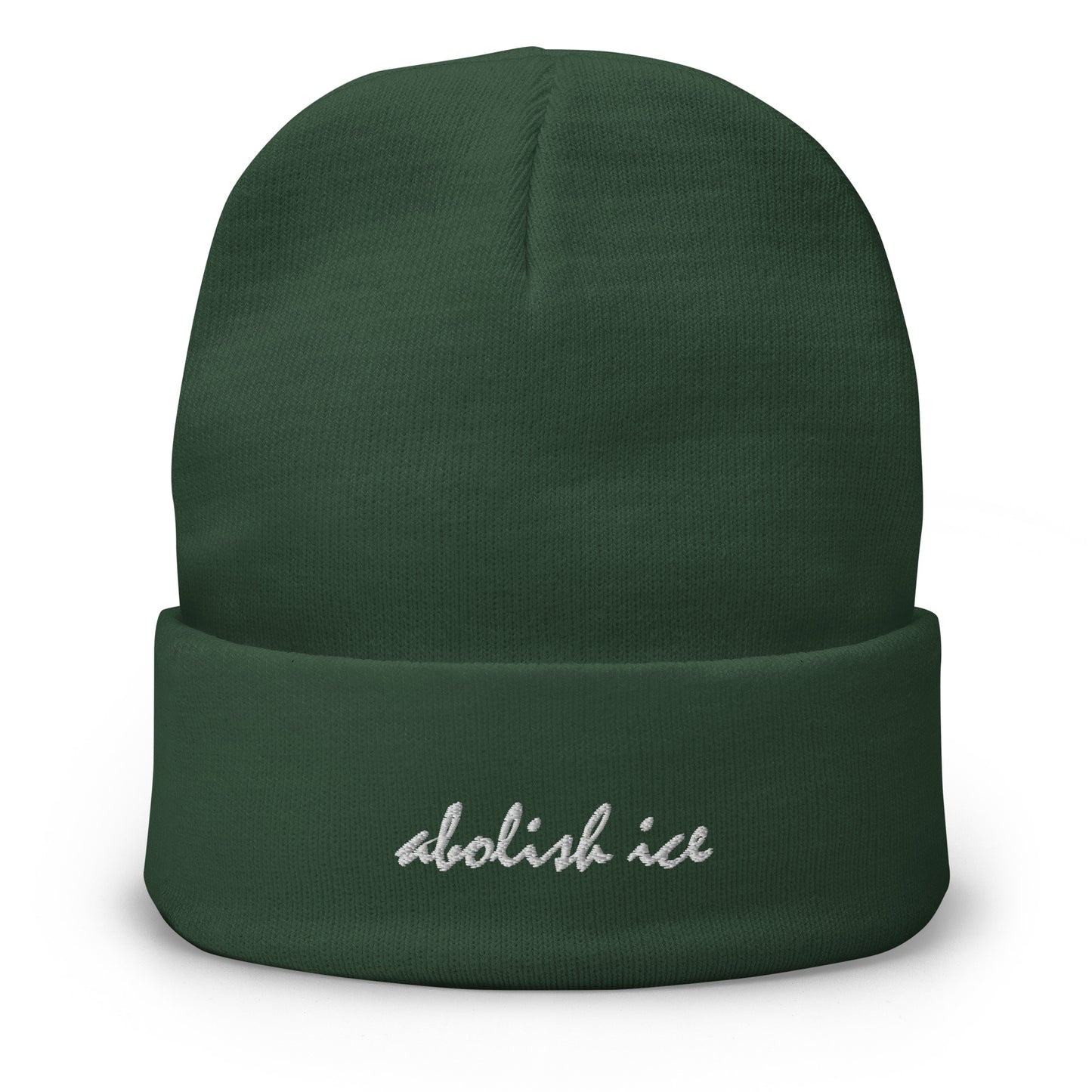Abolish ICE Embroidered Beanie