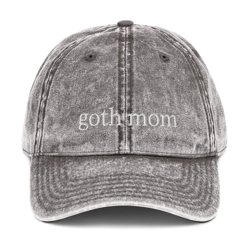 Goth Mom Vintage Cotton Twill Cap