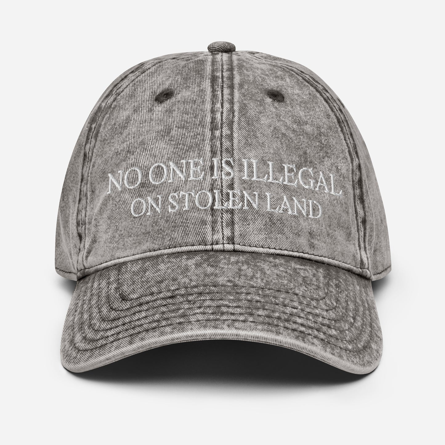 No one is illegal on stolen land Vintage Cotton Twill Cap