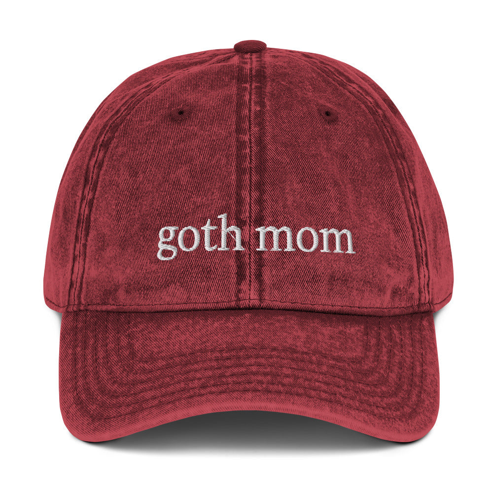 Goth Mom Vintage Cotton Twill Cap