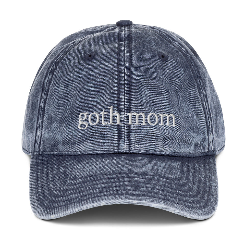 Goth Mom Vintage Cotton Twill Cap