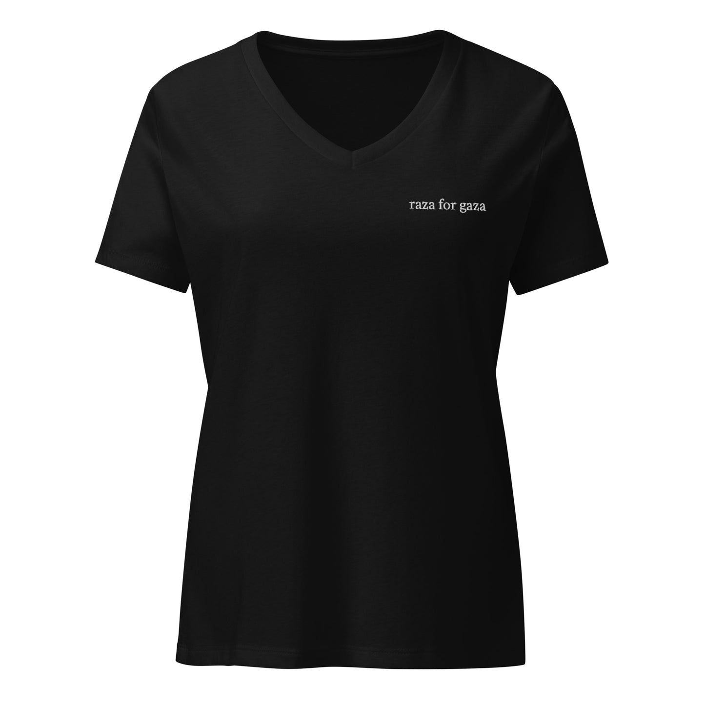 Raza For Gaza Women’s relaxed v-neck t-shirt