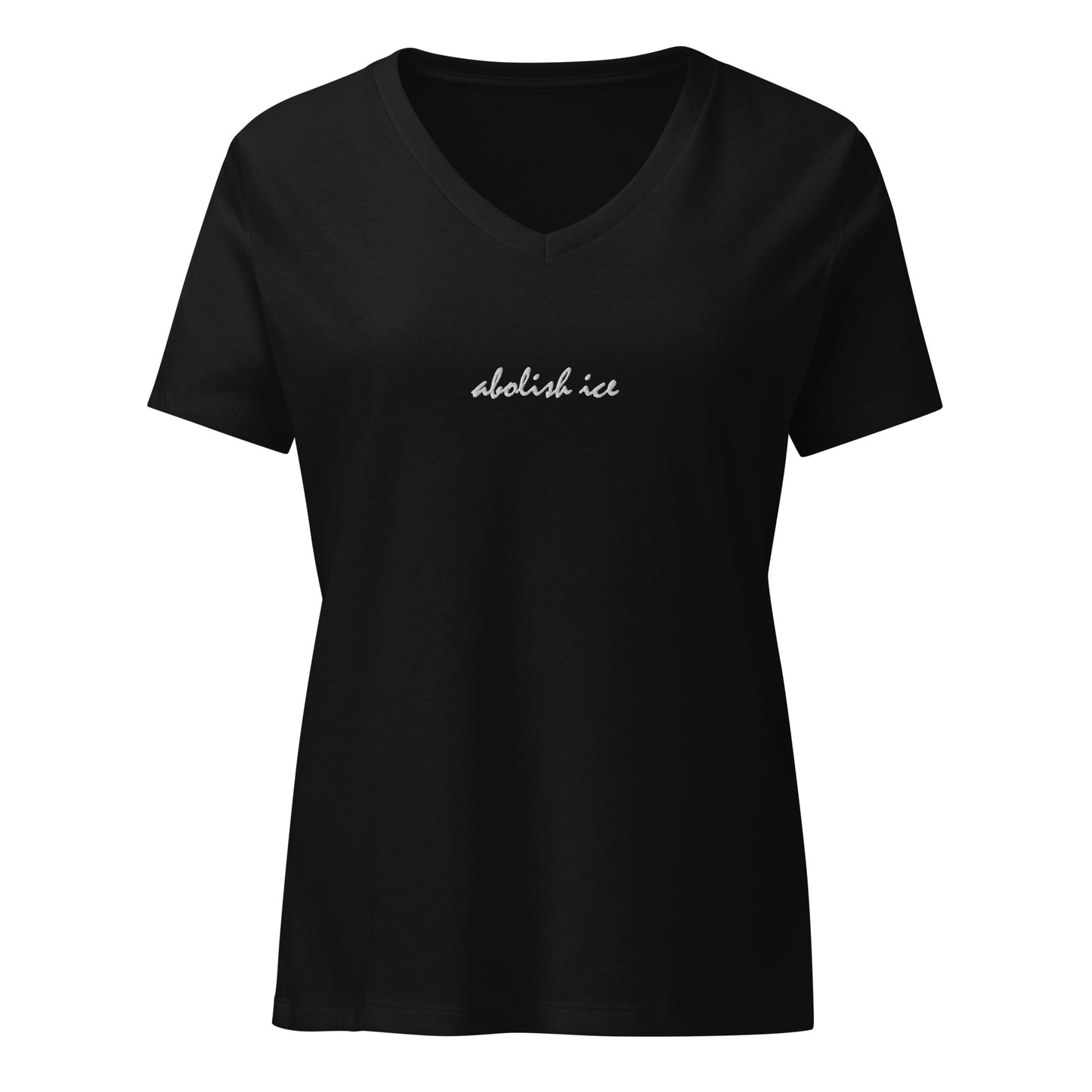 Abolish ICE Women’s relaxed v-neck t-shirt