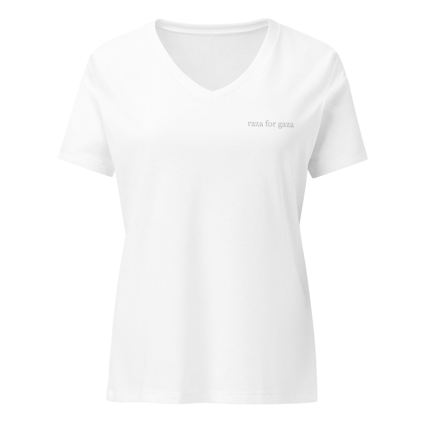 Raza For Gaza Women’s relaxed v-neck t-shirt