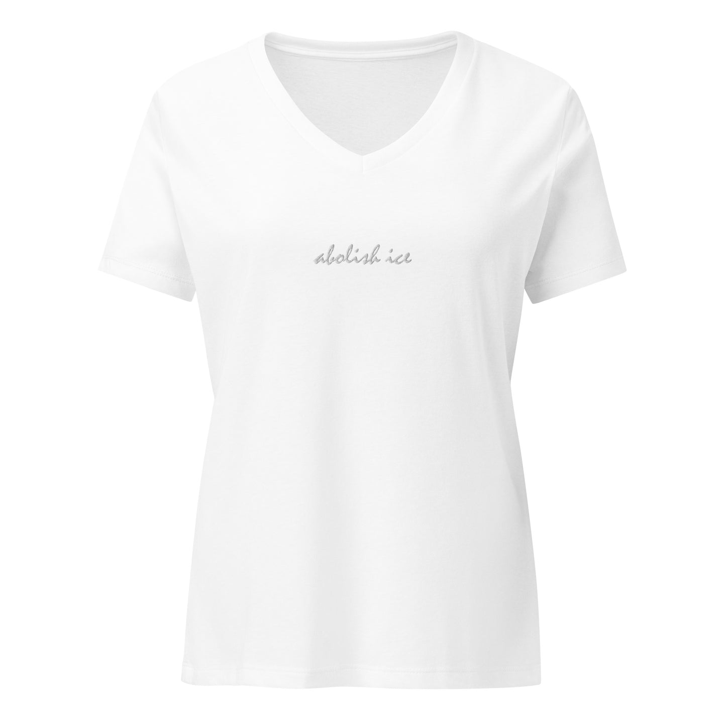 Abolish ICE Women’s relaxed v-neck t-shirt